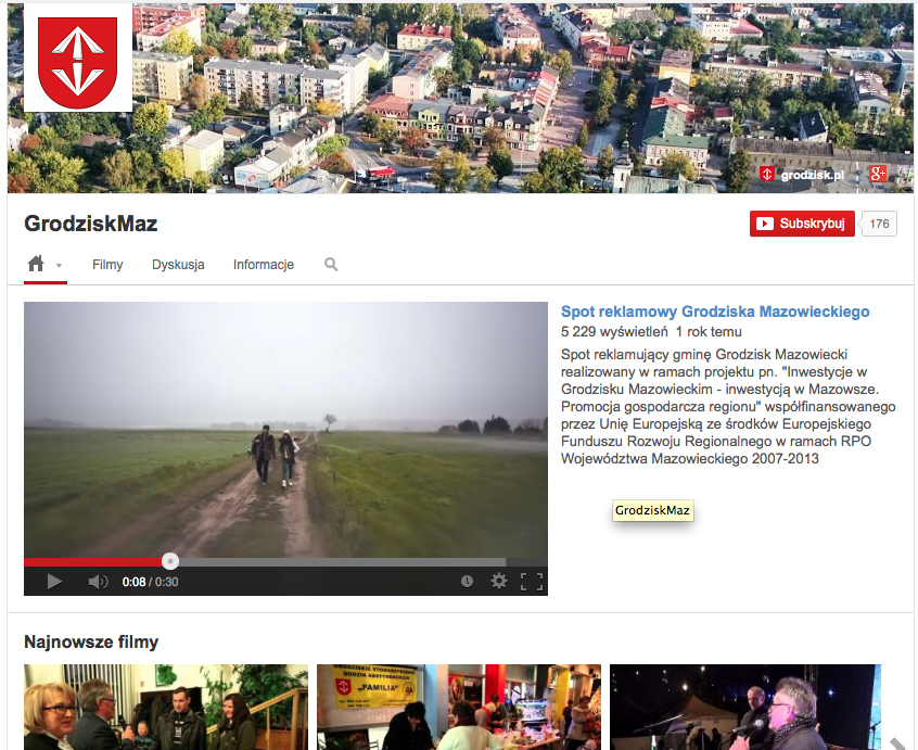 Kanał na YouTube - Grodzisk Mazowiecki http://www.youtube.com/user/GrodziskMaz
